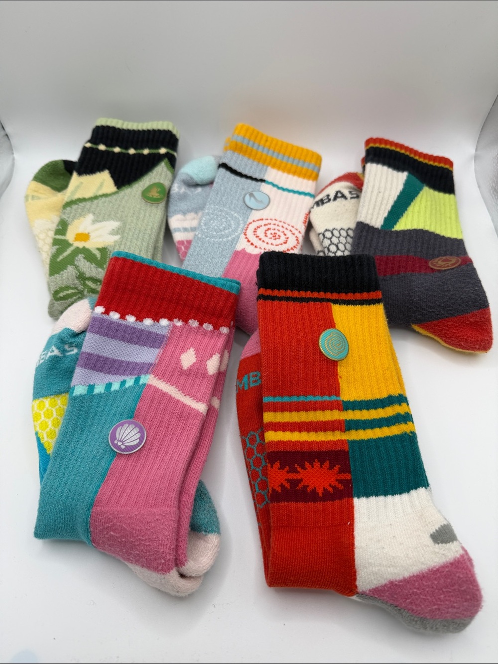 Bombas/Disney Princess Collection Crew Socks - Red, Yellow, Teal, Pink, Green